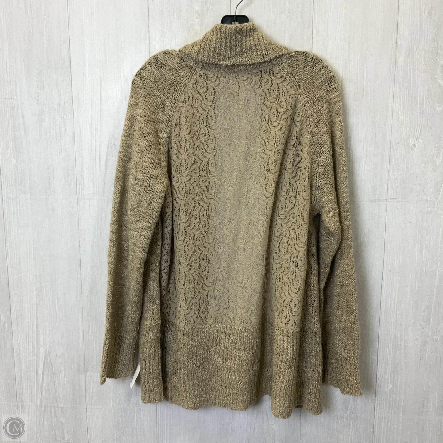 Sweater Cardigan By Chicos In Tan, Size: Xl
