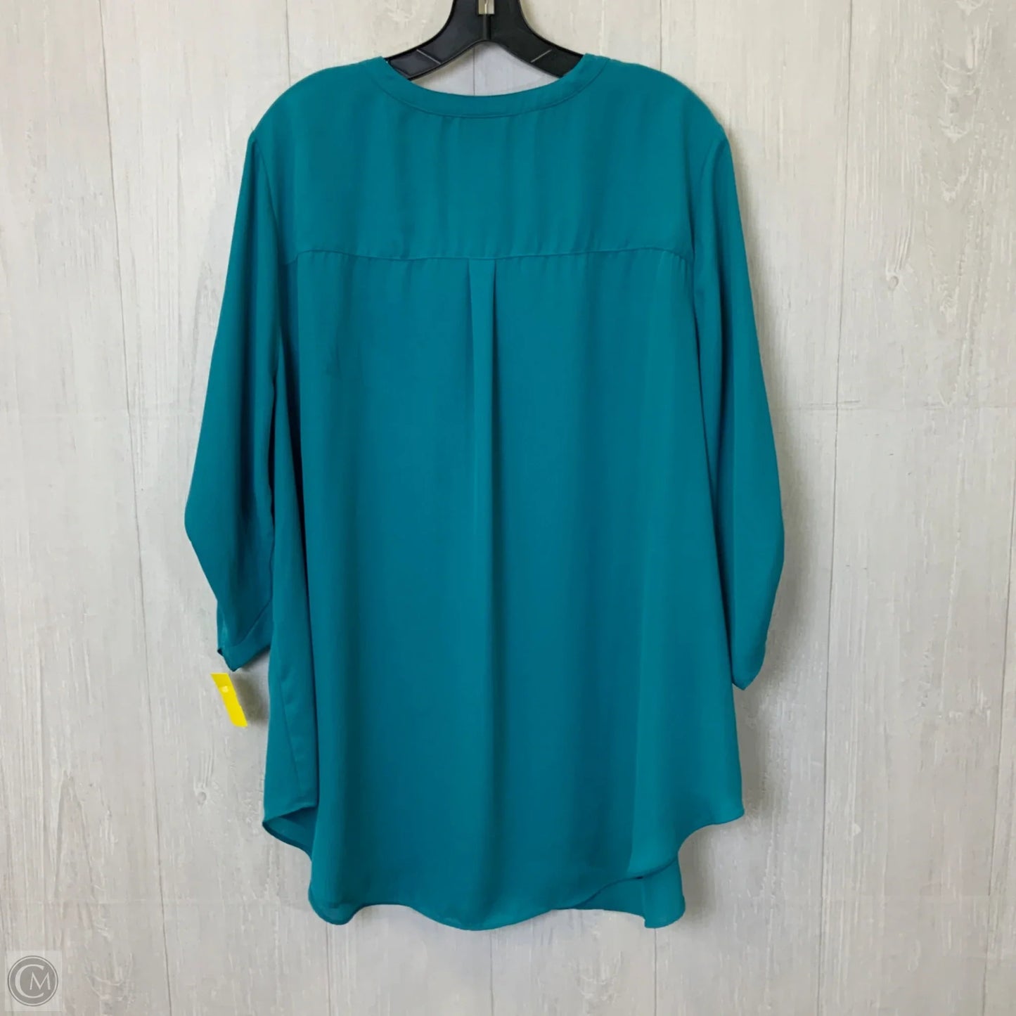 Blouse Long Sleeve By Worthington In Teal, Size: 3x