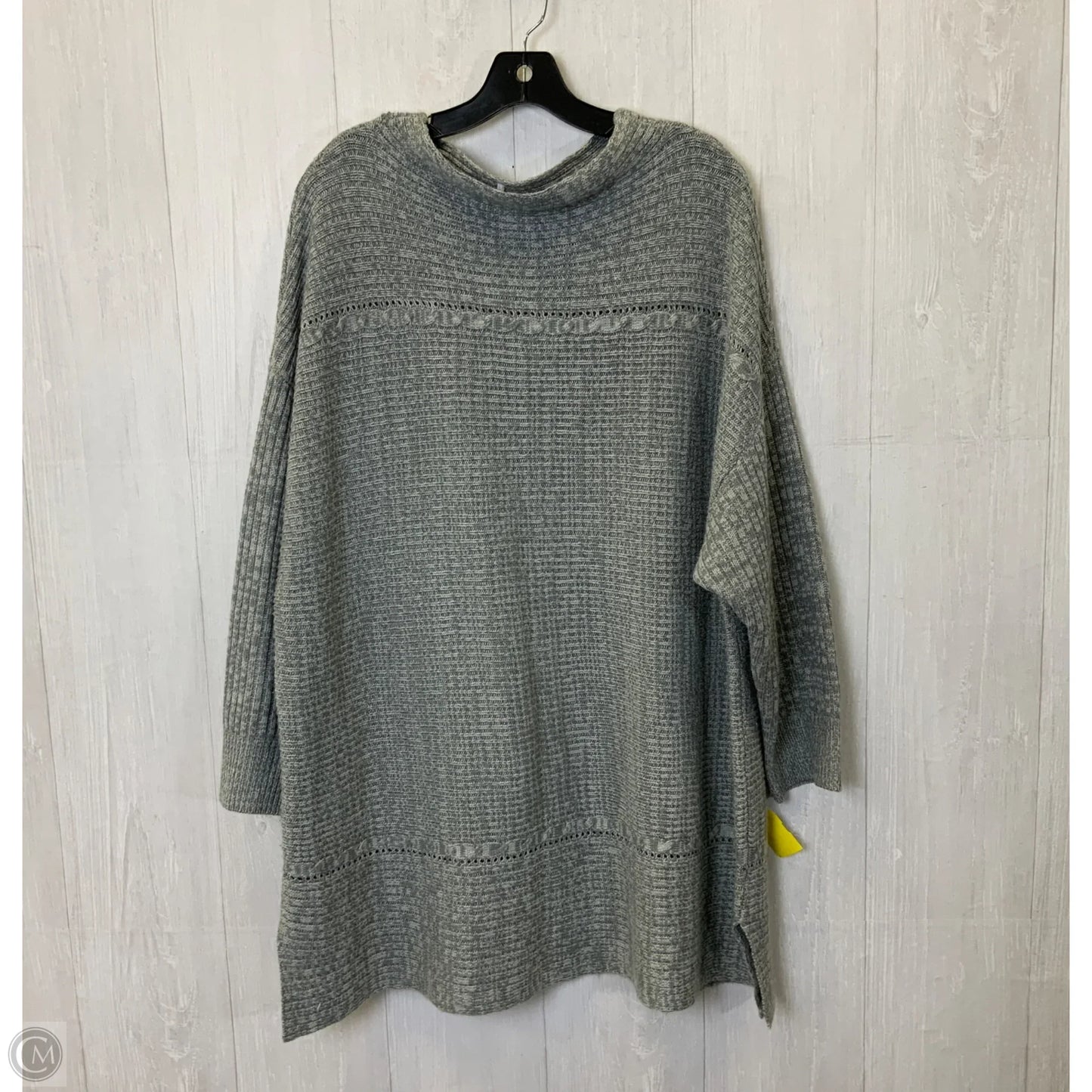 Sweater By Clothes Mentor In Grey, Size: 3x