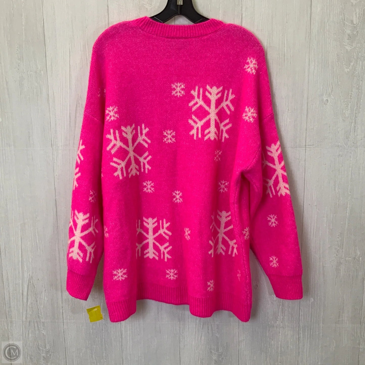 Sweater By Lane Bryant In Pink & White, Size: 1x