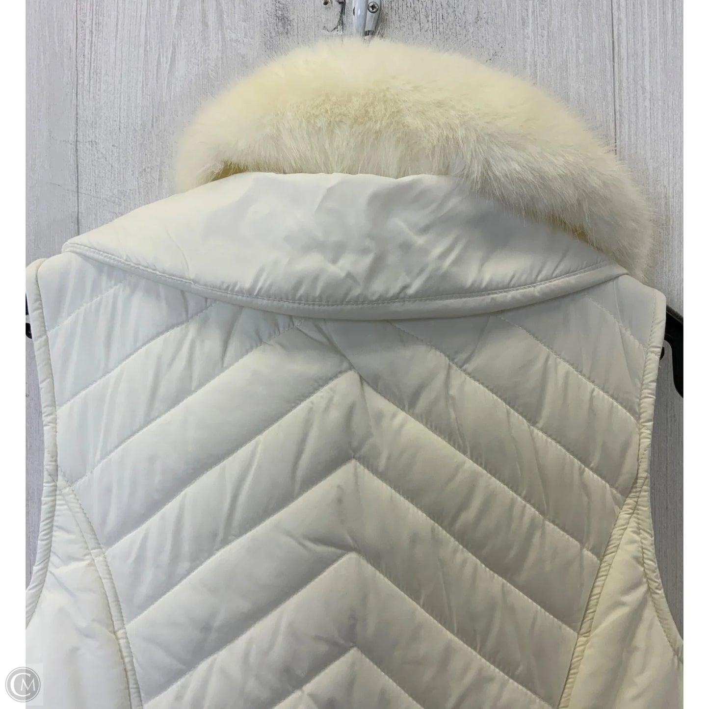 Vest Puffer & Quilted By White House Black Market In Cream, Size: M