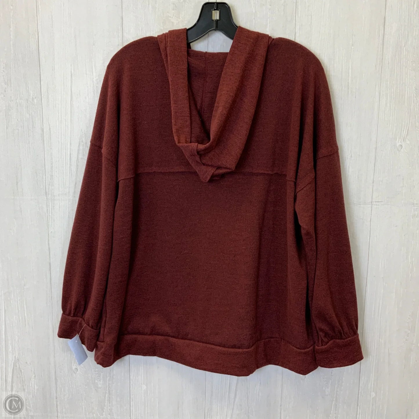 Top Long Sleeve By Andree By Unit In Red, Size: L