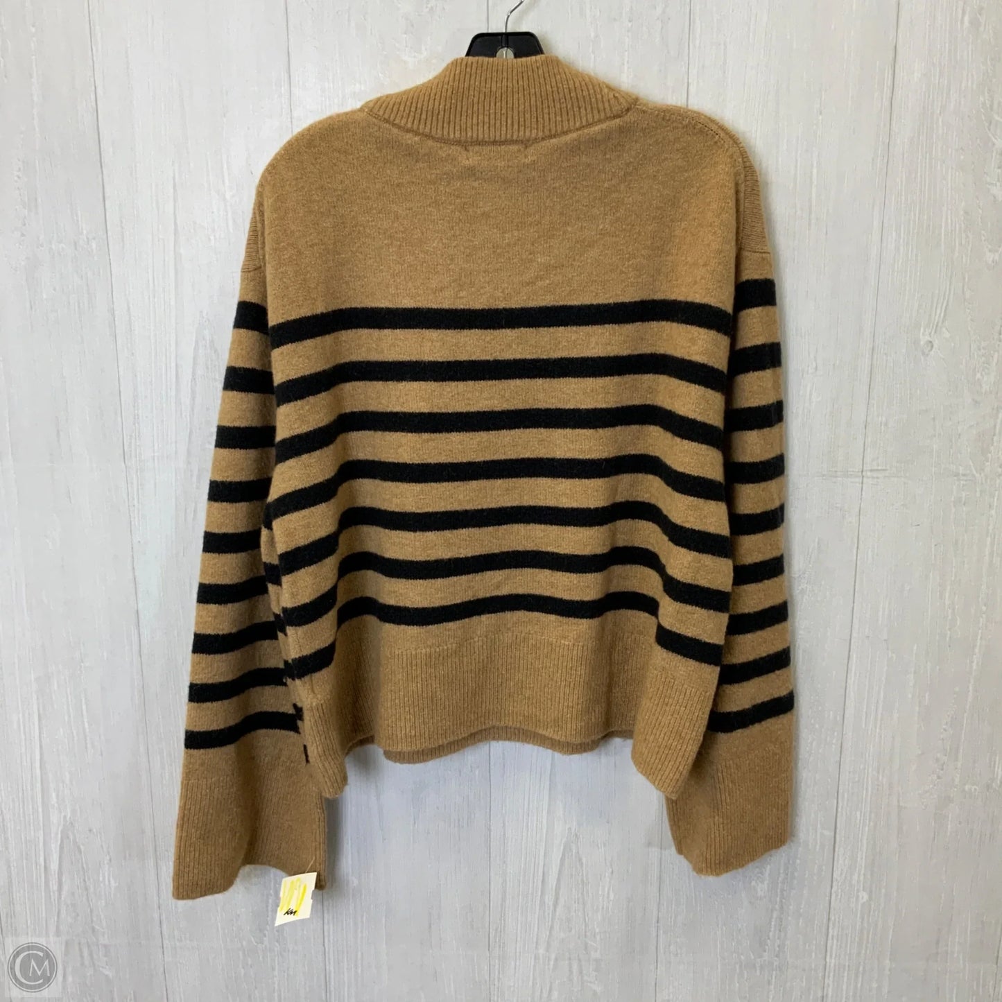 Sweater By J. Crew In Black & Tan, Size: Xl