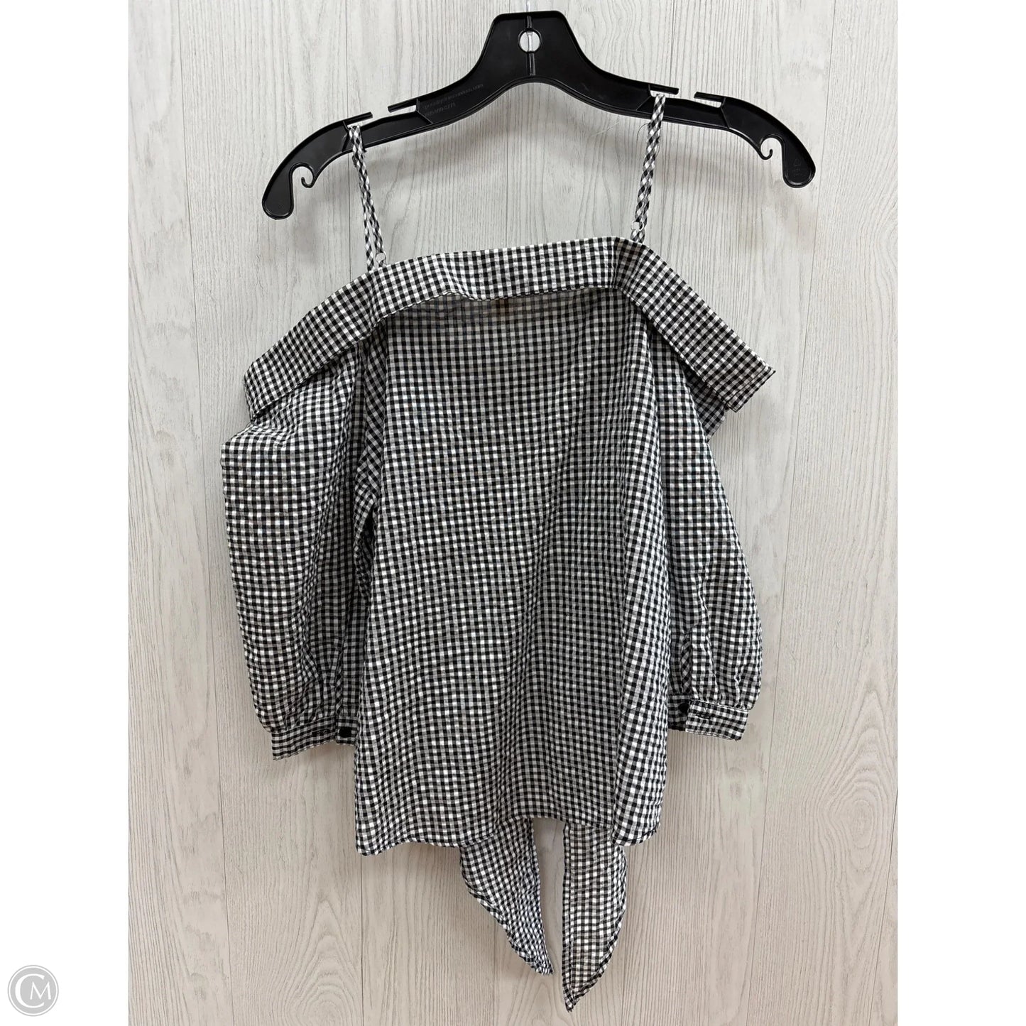 Top Short Sleeve By Caution To The Wind In Black White, Size: S