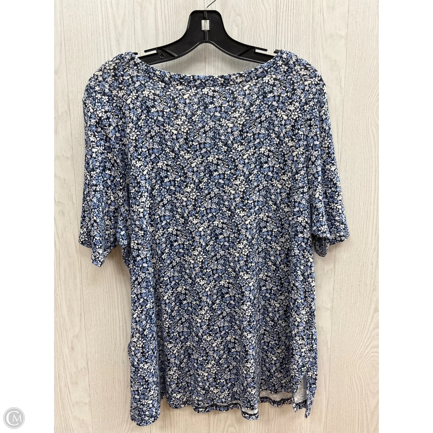 Top Short Sleeve By J. Jill In Floral Print, Size: Xl