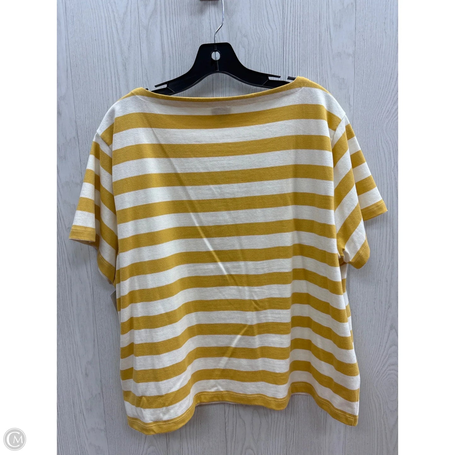 Top Short Sleeve By J. Crew In Yellow, Size: Xxl