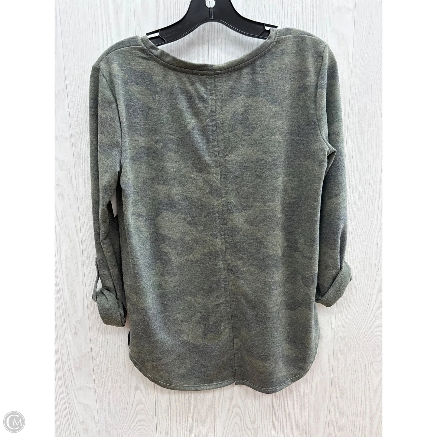 Top 3/4 Sleeve By Jane And Delancey In Camouflage Print, Size: S