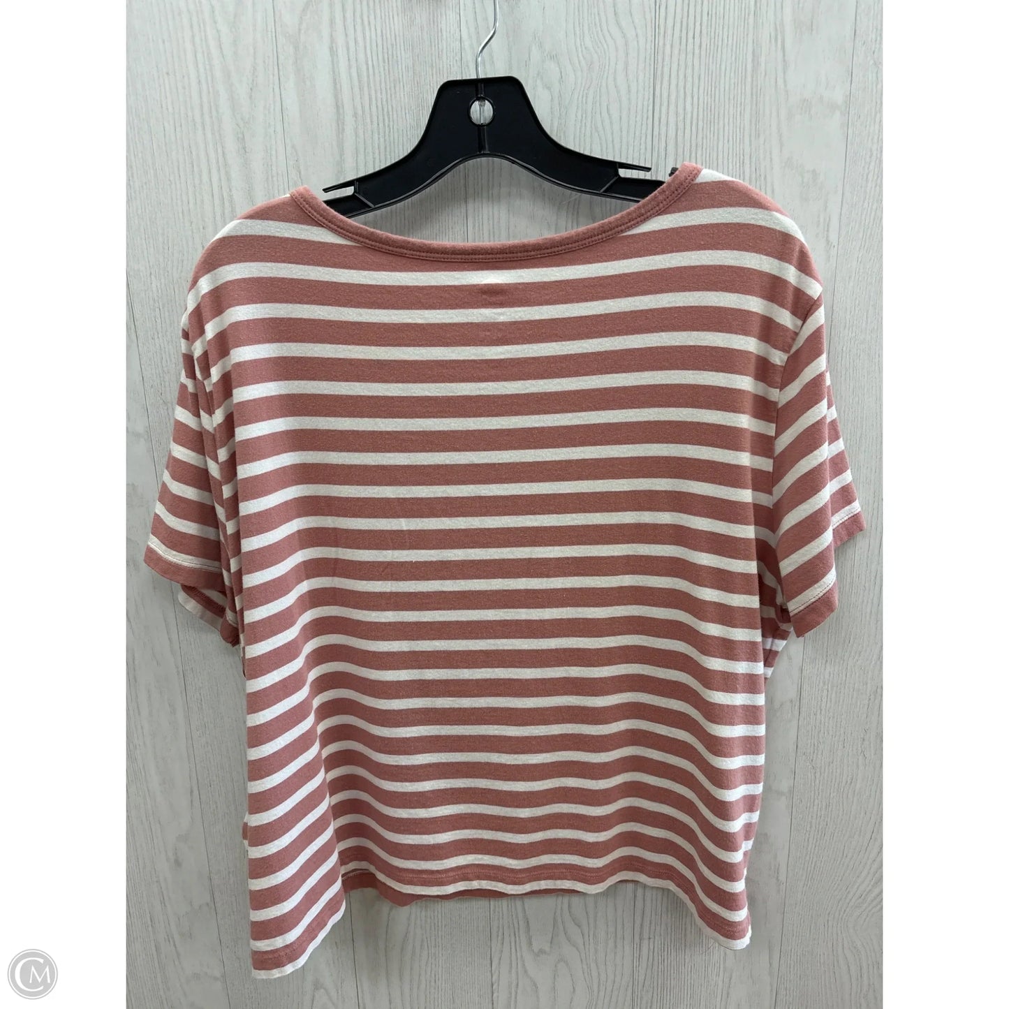 Top Short Sleeve Basic By C And C In Peach, Size: Xl