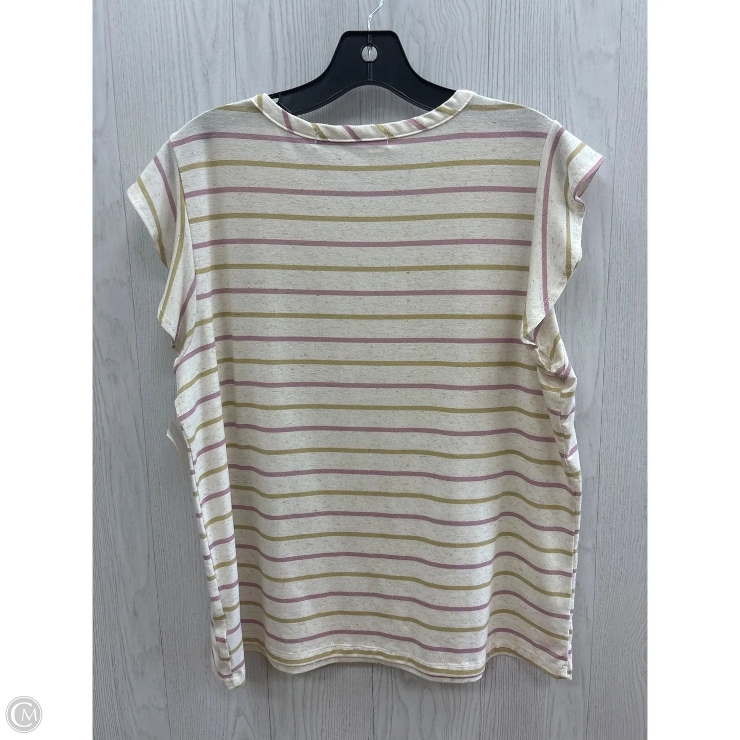 Top Short Sleeve By Clothes Mentor In Striped Pattern, Size: L