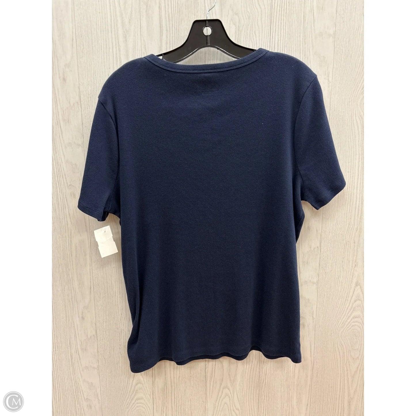 Top Short Sleeve Basic By Time And Tru In Blue, Size: Xxl