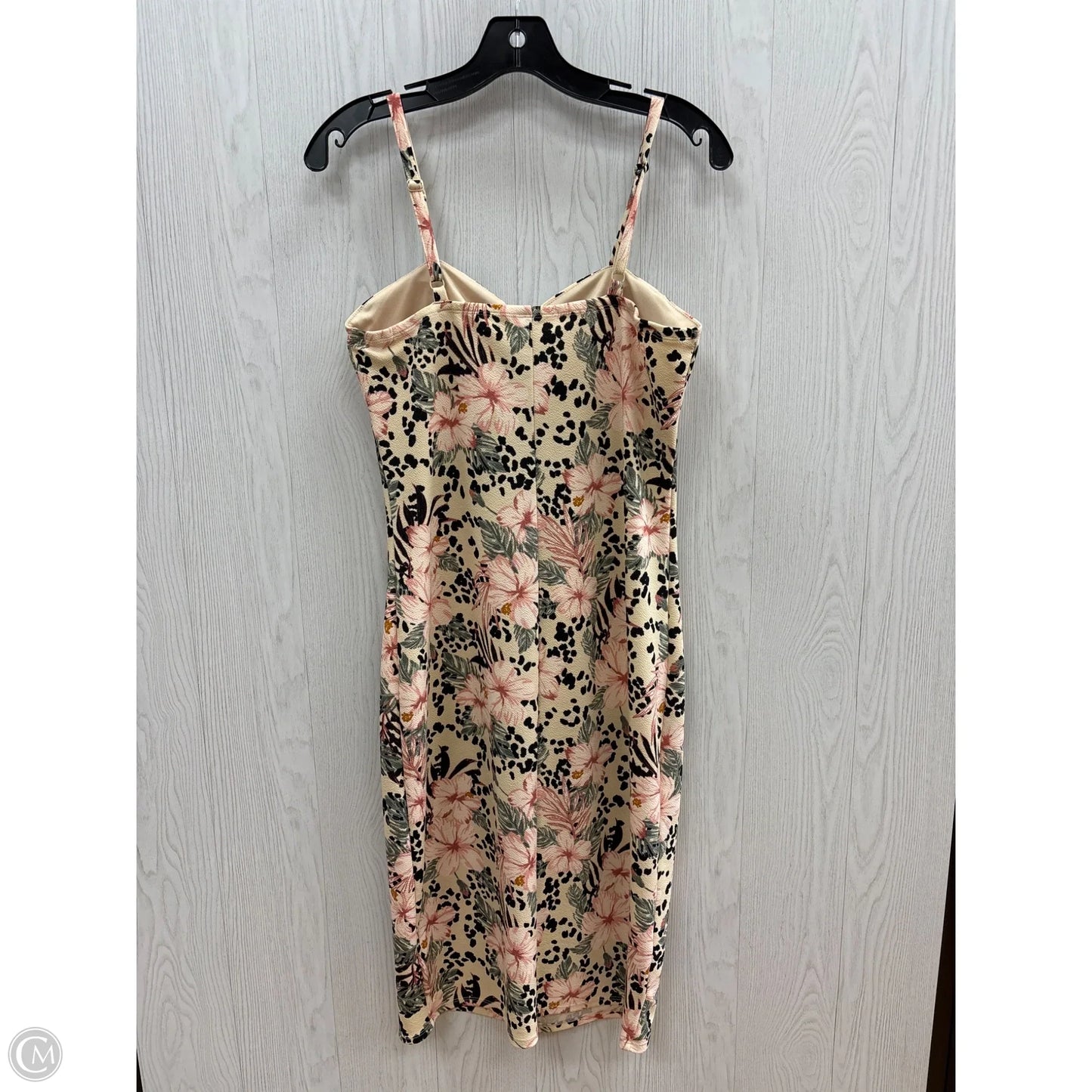 Dress Casual Midi By No Boundaries In Floral Print, Size: L