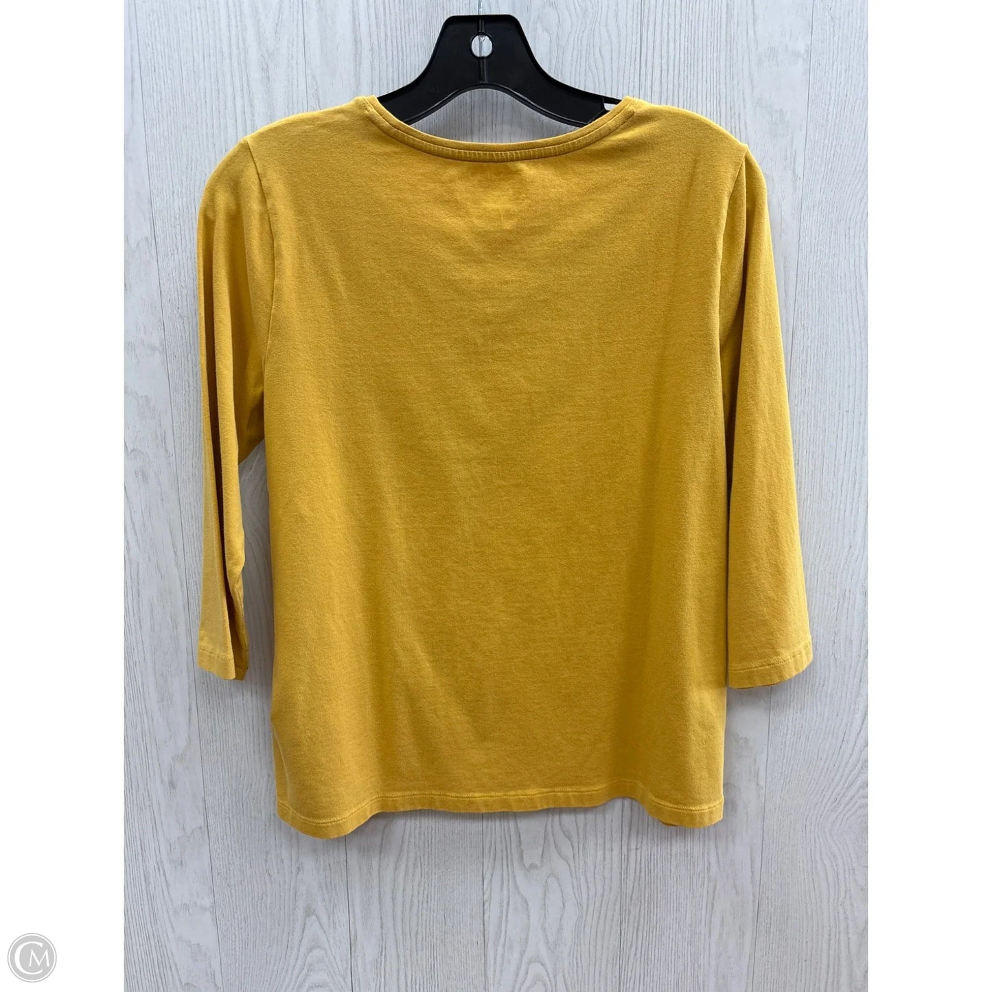 Top Short Sleeve Basic By Cj Banks In Yellow, Size: Mp