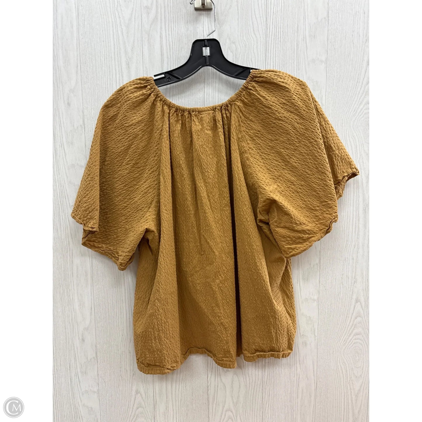 Top Short Sleeve By A New Day In Tan, Size: Xl