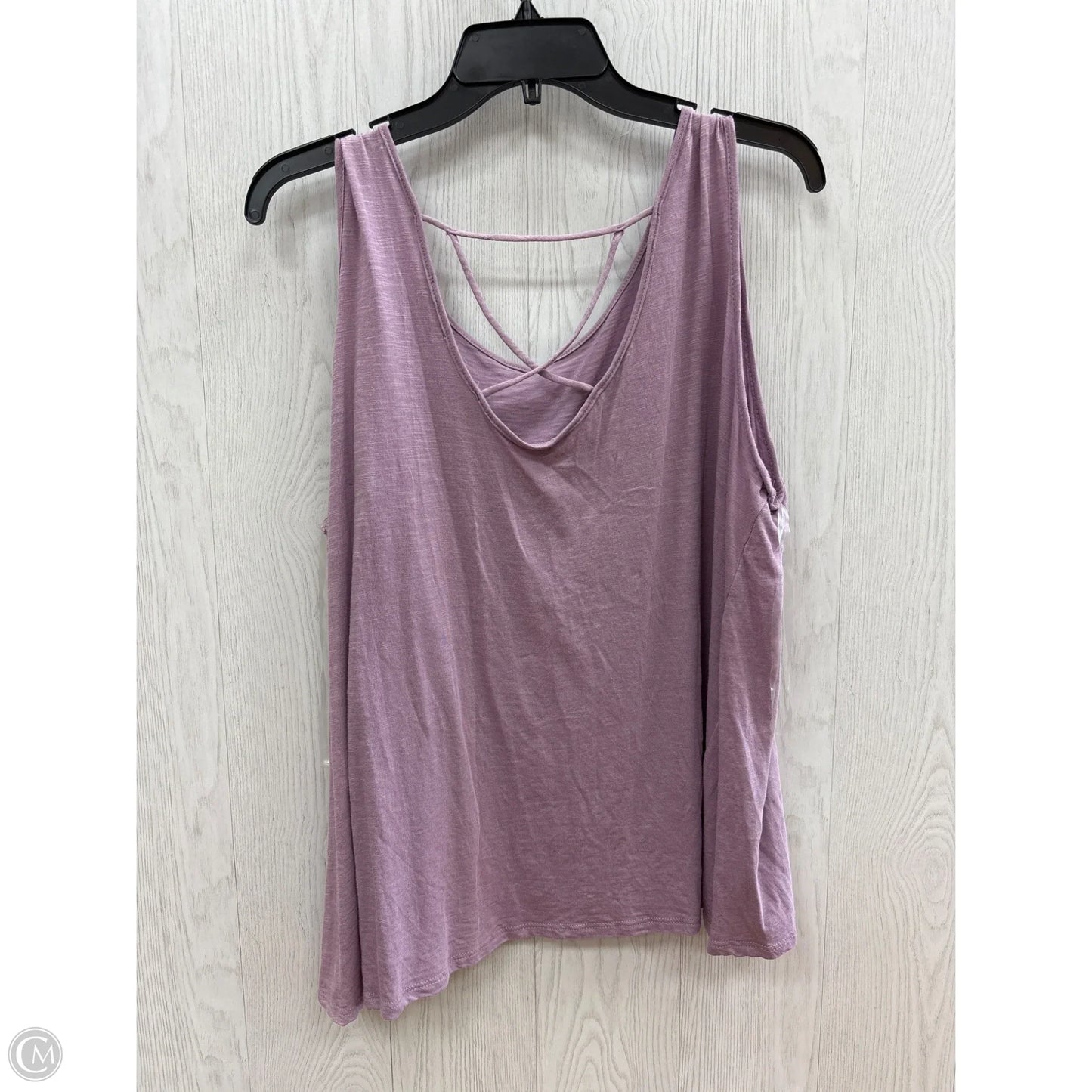 Top Sleeveless Basic By White Birch In Purple, Size: 1x