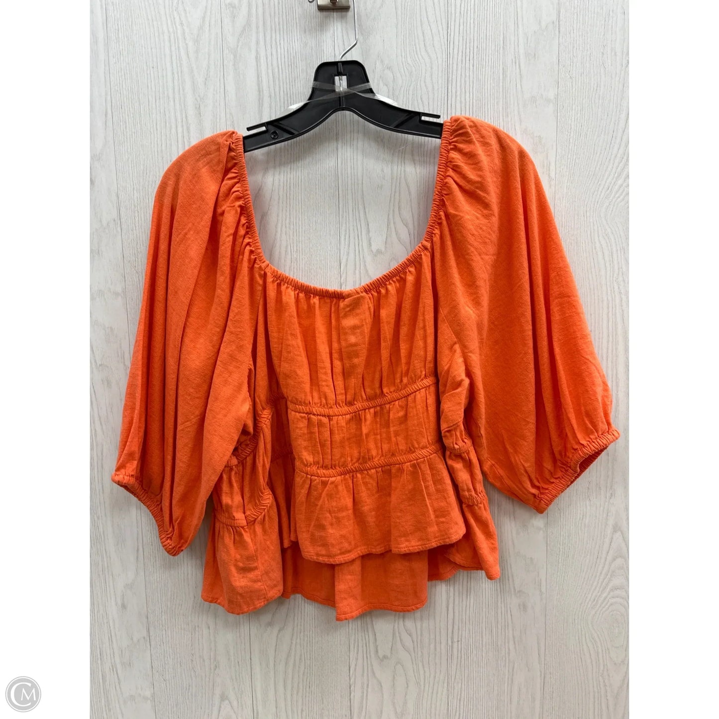 Top Short Sleeve By A New Day In Orange, Size: Xxl