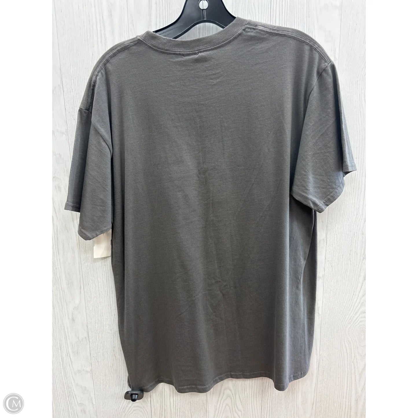 Top Short Sleeve By Gildan In Grey, Size: L