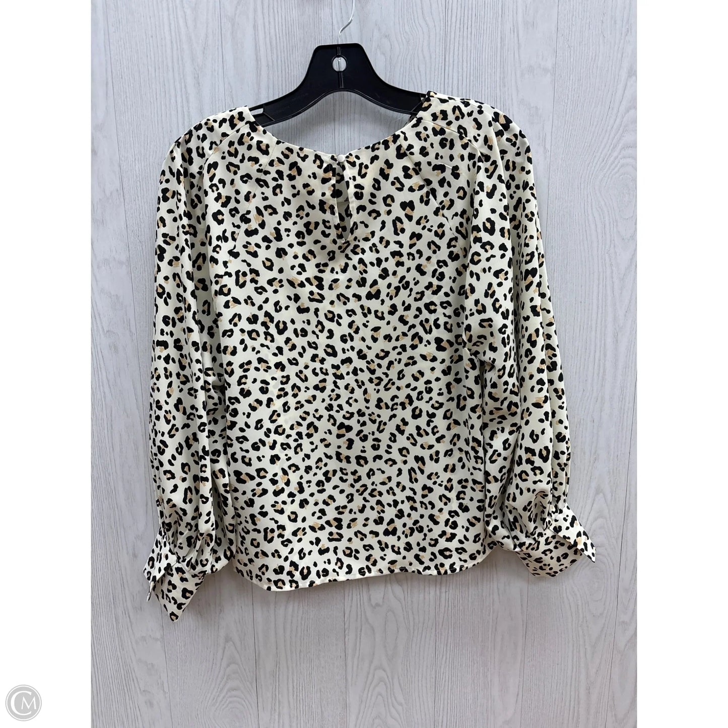 Top Long Sleeve By Nine West In Animal Print, Size: Xs