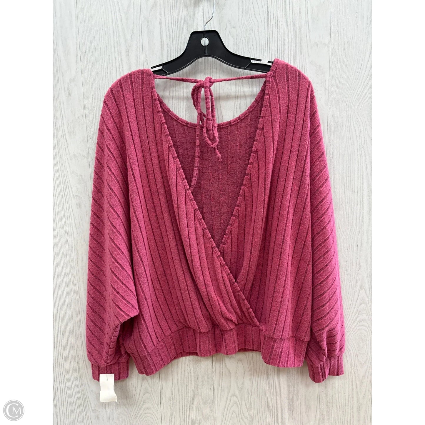 Top 3/4 Sleeve By Shein In Pink, Size: 1x