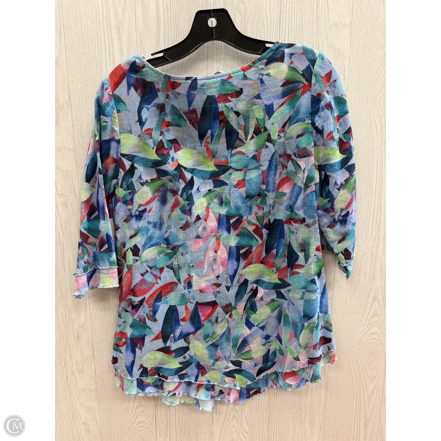 Top 3/4 Sleeve Basic By Soft Surroundings In Multi-colored, Size: S