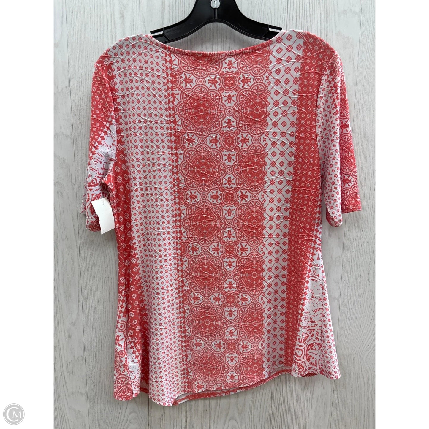 Top Short Sleeve Basic By Croft And Barrow In Coral, Size: S