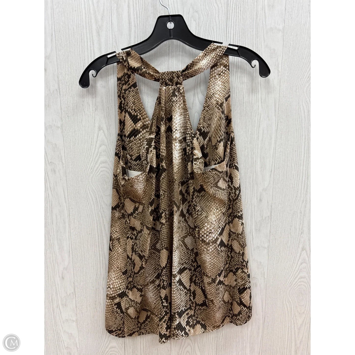 Top Sleeveless By Banana Republic In Snakeskin Print, Size: S