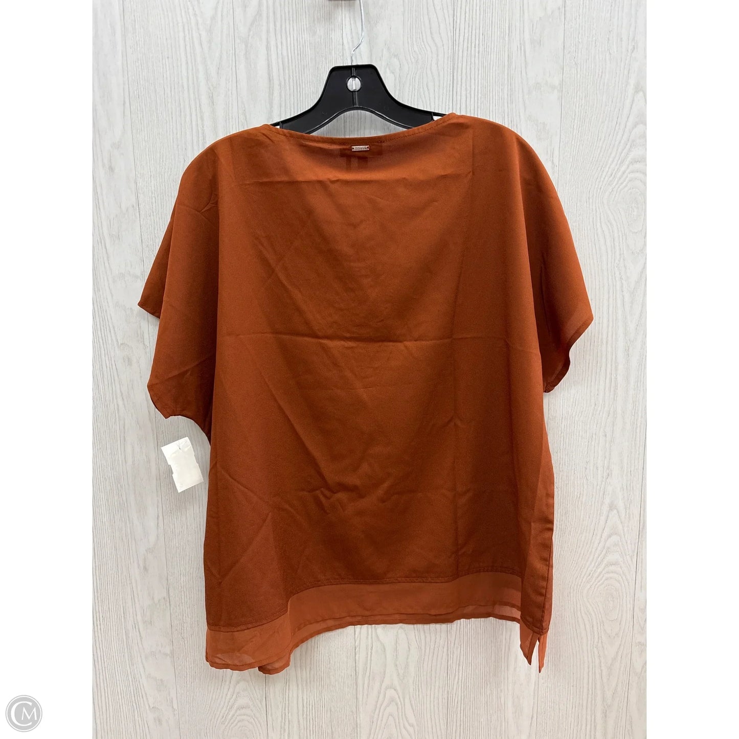 Top Short Sleeve Basic By Dkny In Orange, Size: Xl
