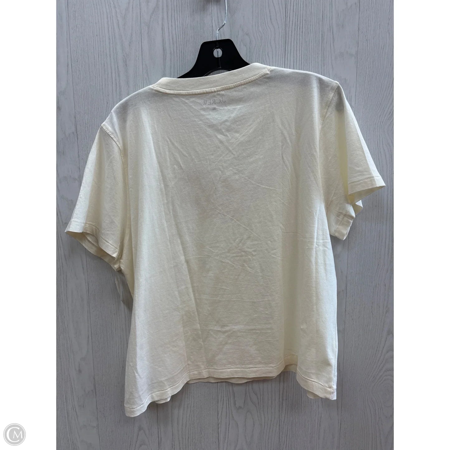 Top Short Sleeve Basic By J. Crew In Cream, Size: Xl