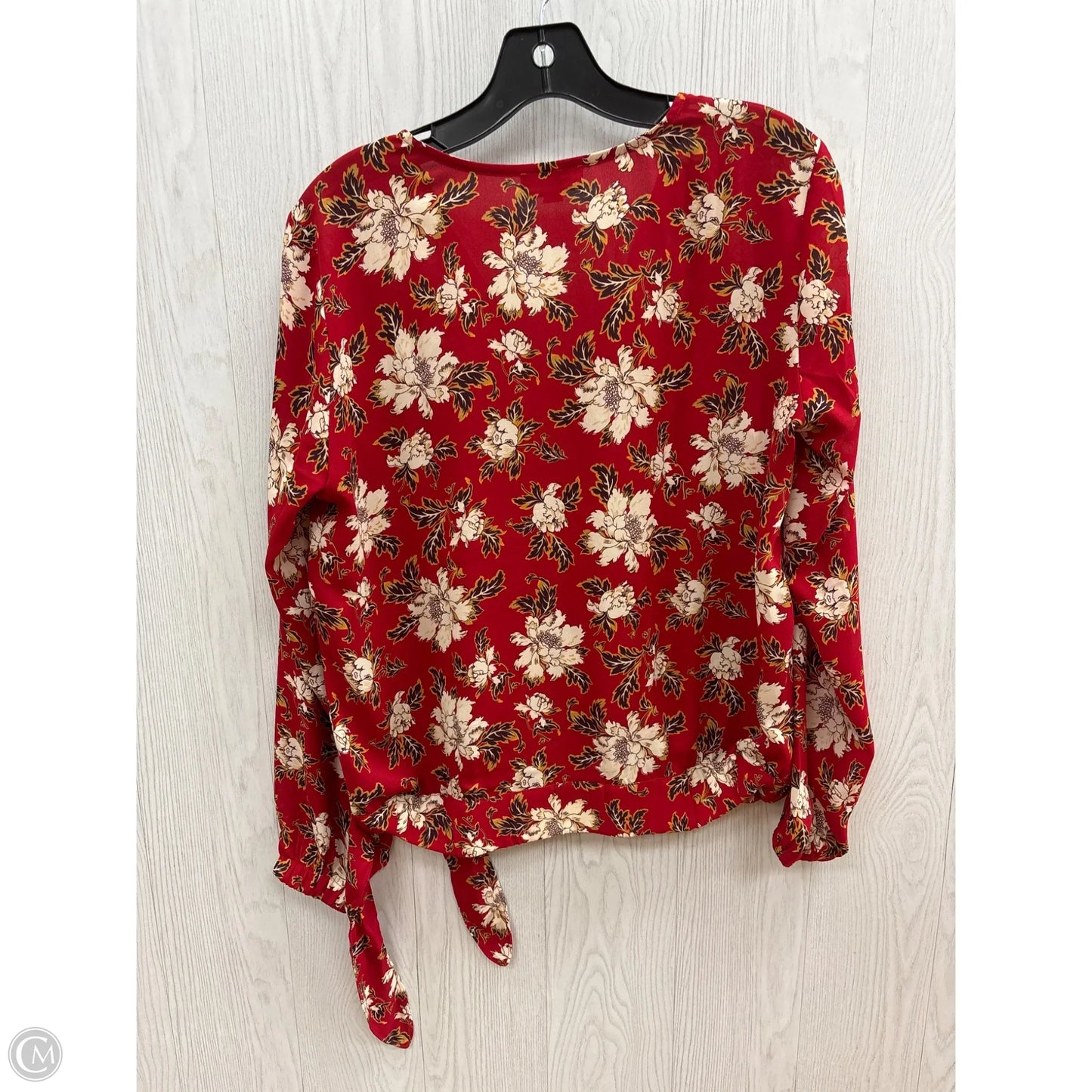 Top Long Sleeve By Loft In Red, Size: S