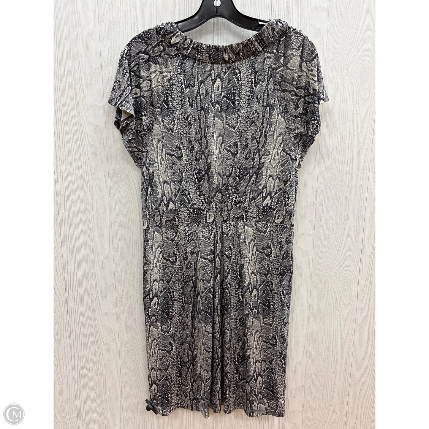 Dress Casual Short By Bcbgmaxazria In Snakeskin Print, Size: M