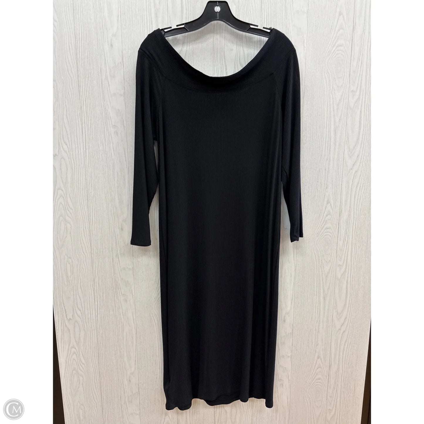 Dress Casual Midi By Maurices In Black, Size: Xl