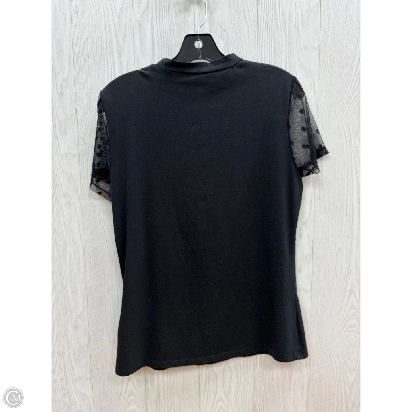 Top Short Sleeve By Shein In Black, Size: 1x