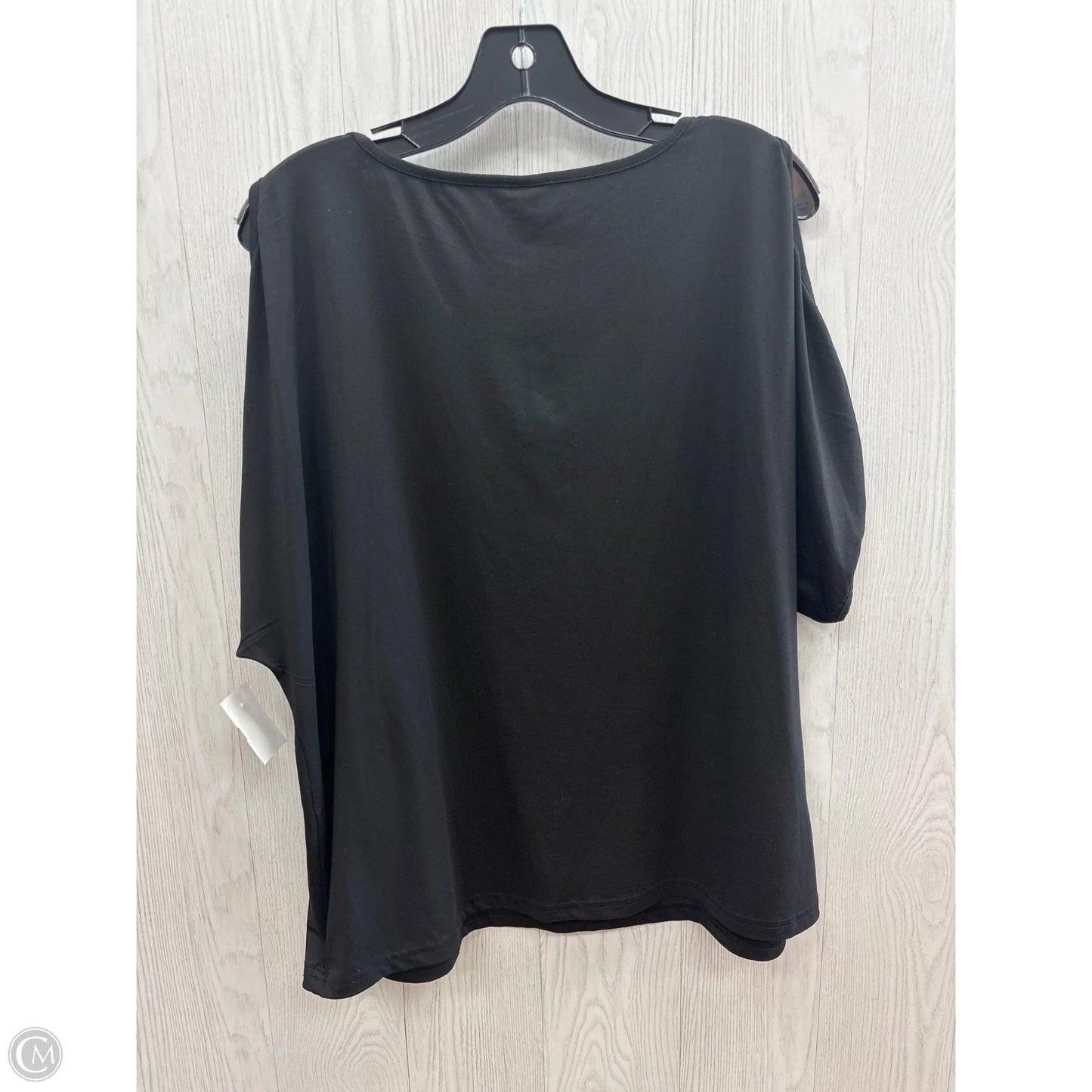 Top Short Sleeve By Shein In Black, Size: L
