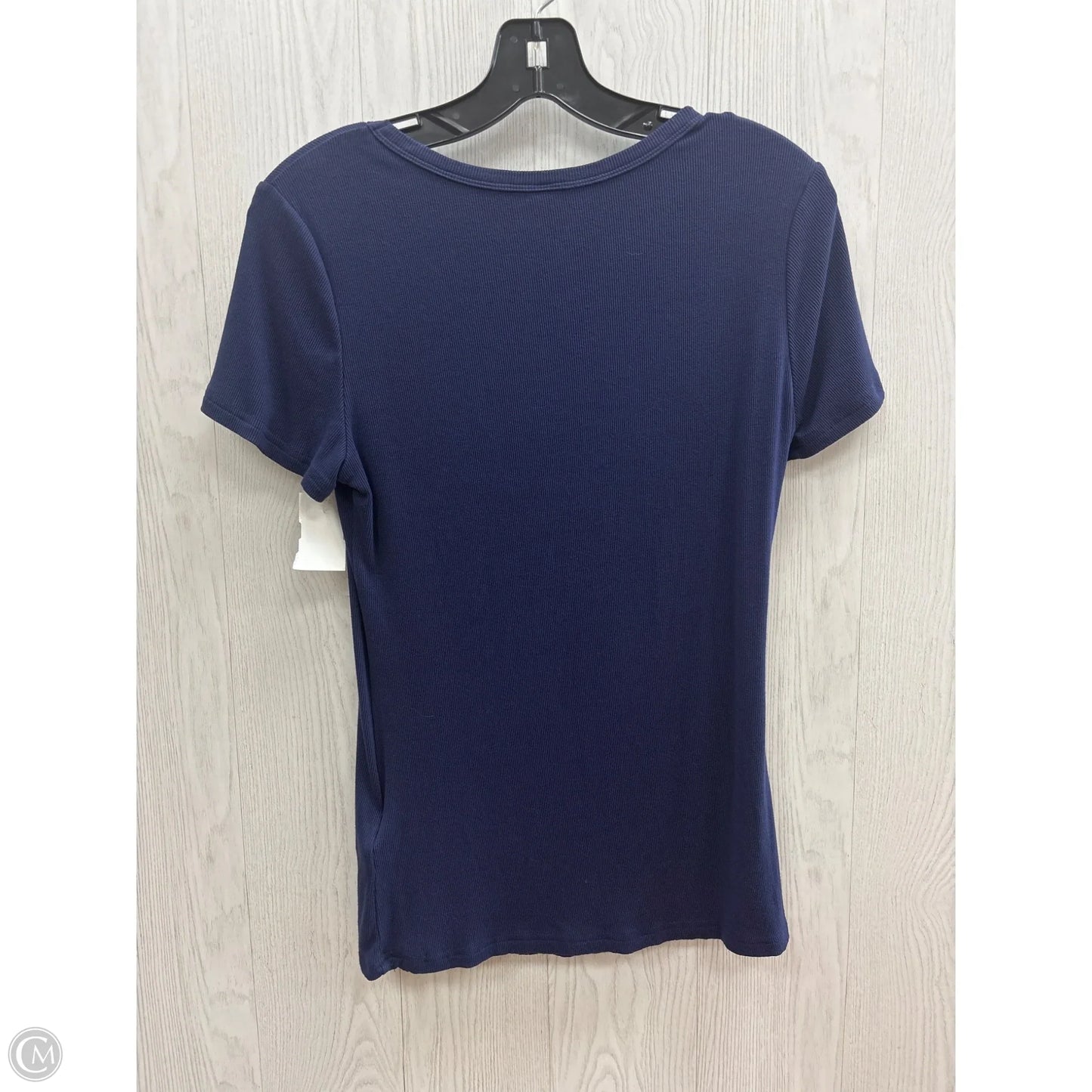 Top Short Sleeve By Clothes Mentor In Navy, Size: L