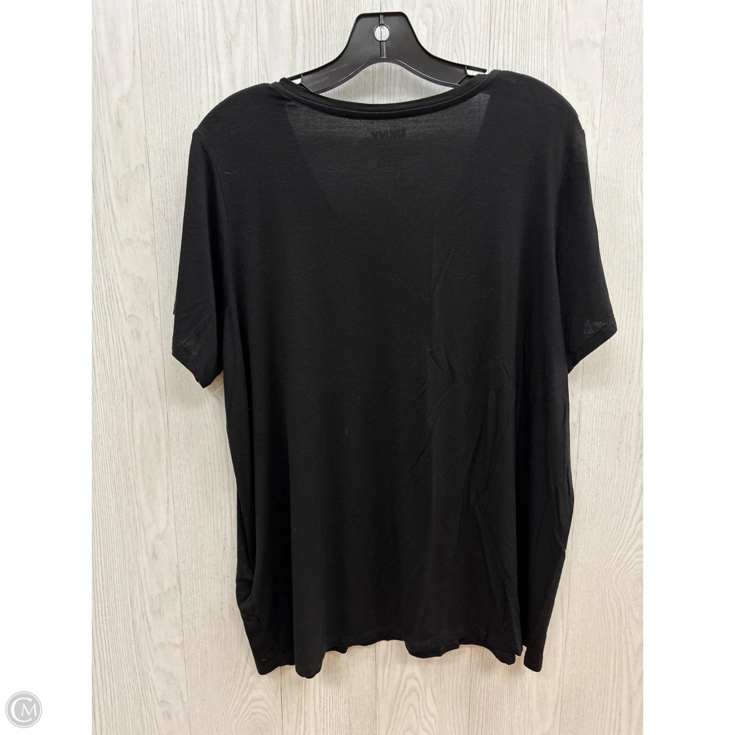Top Short Sleeve By Dkny In Black, Size: 1x