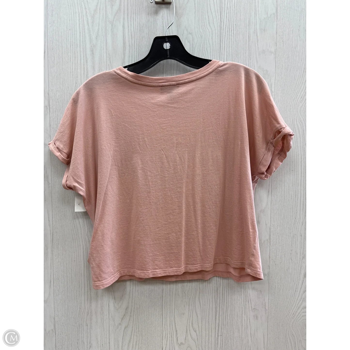 Top Short Sleeve By Express In Pink, Size: Xs