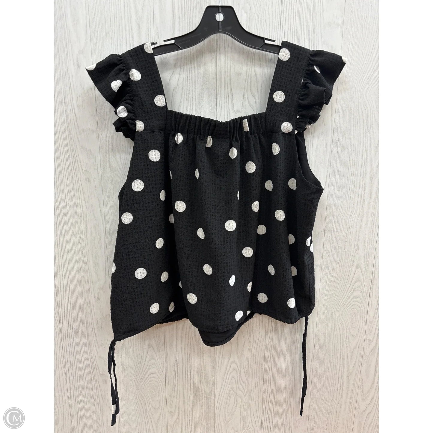 Top Sleeveless By Scoop In Polkadot Pattern, Size: Xxl
