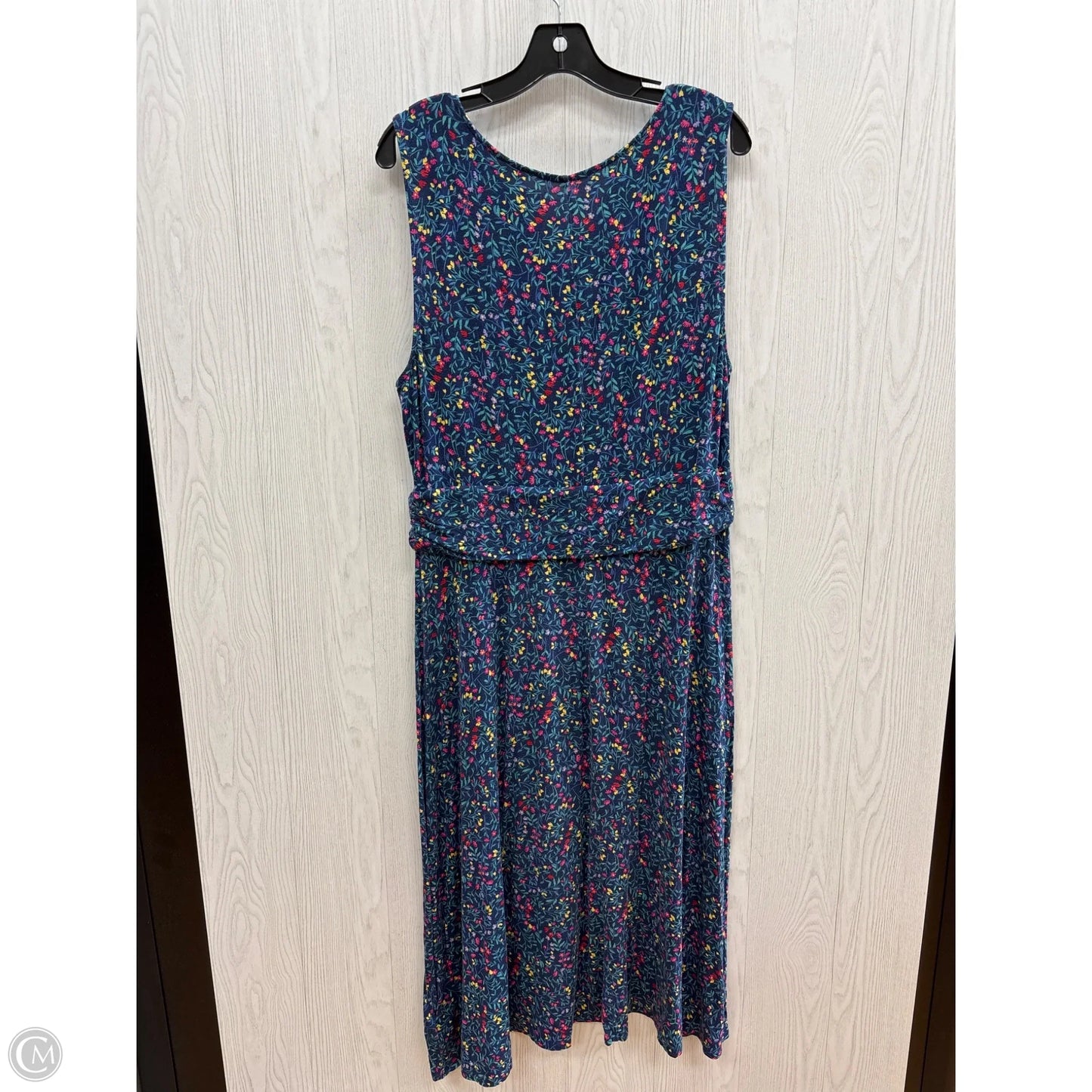 Dress Casual Midi By Croft And Barrow In Floral Print, Size: 2x