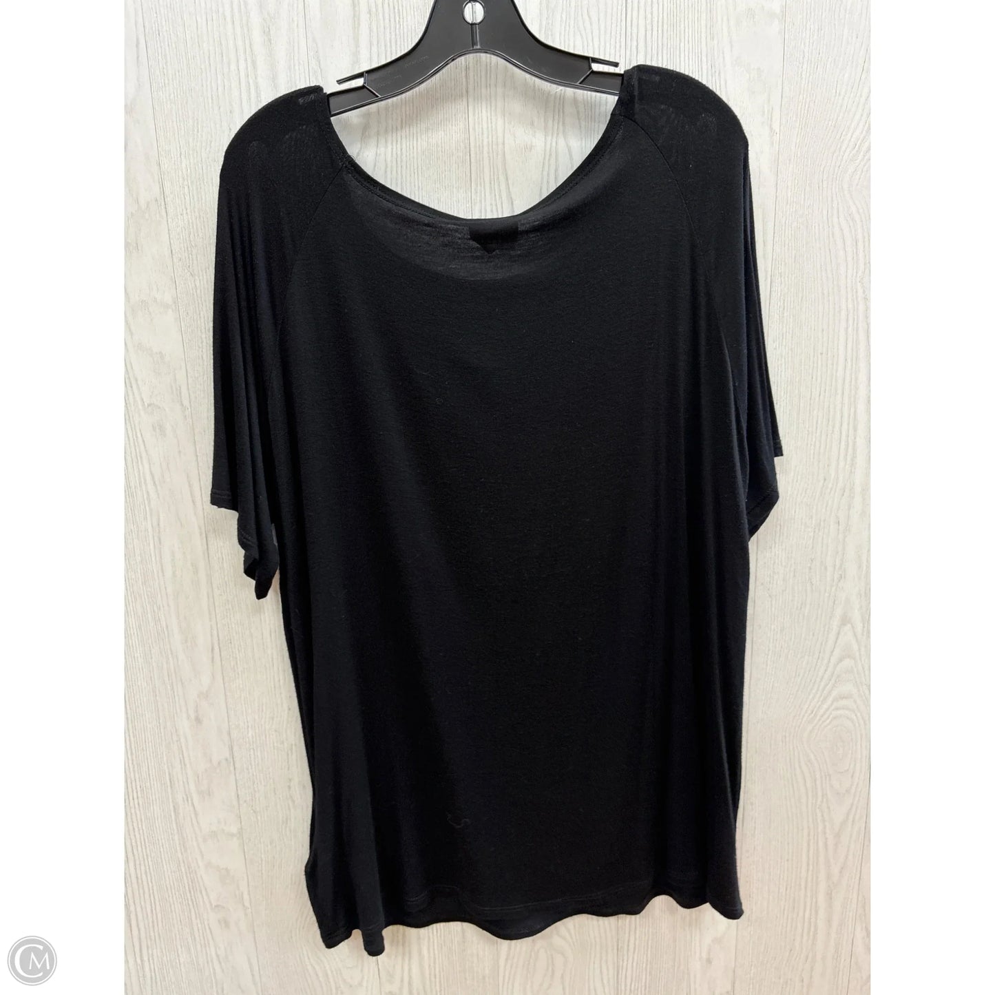 Top Short Sleeve By Bibi In Black, Size: Xl