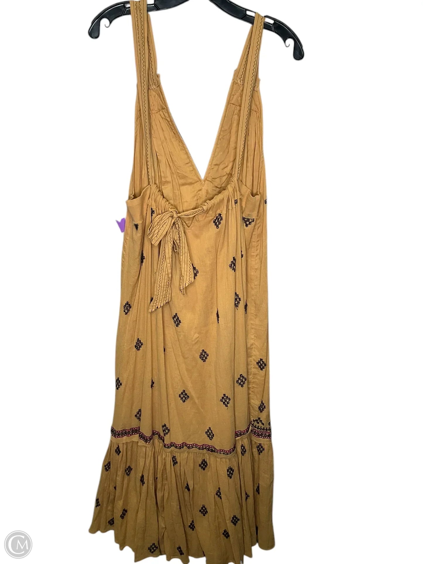 Dress Casual Maxi By Free People In Yellow, Size: L