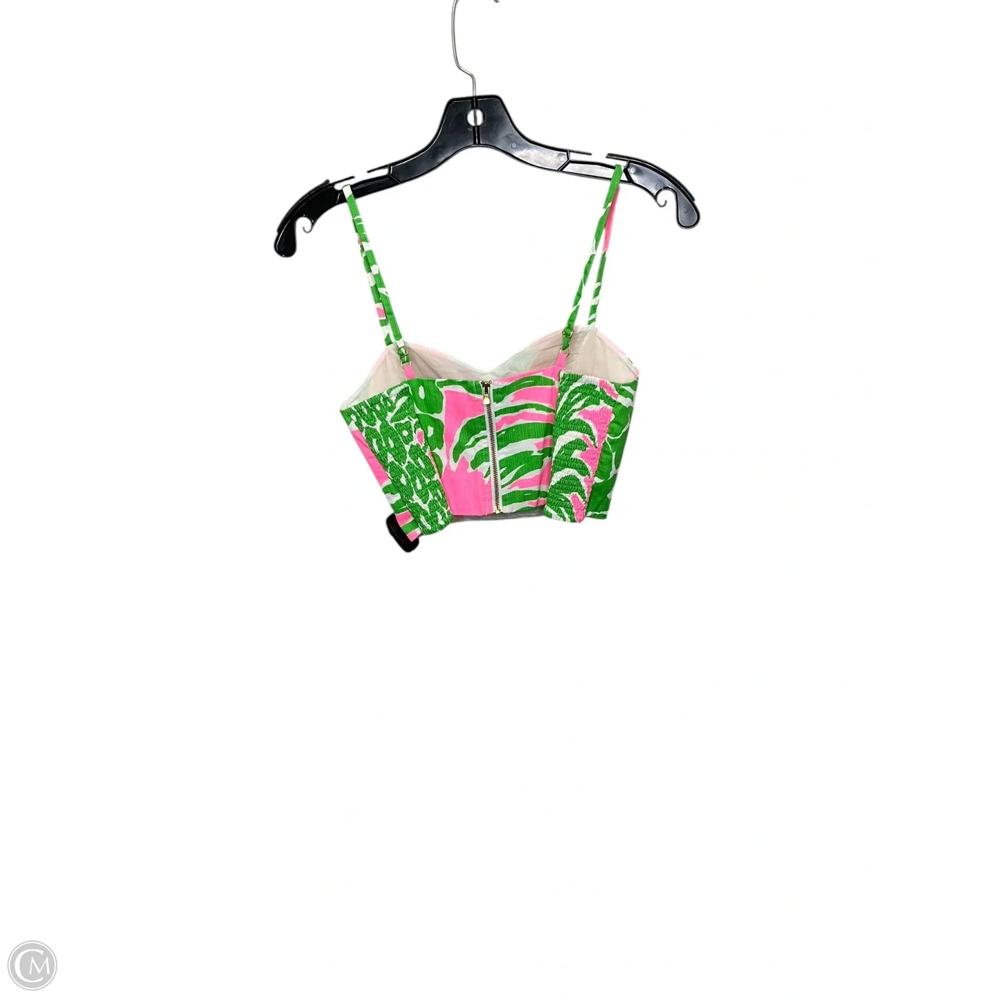 Tank Top Designer By Lilly Pulitzer In Green & Pink, Size: 0