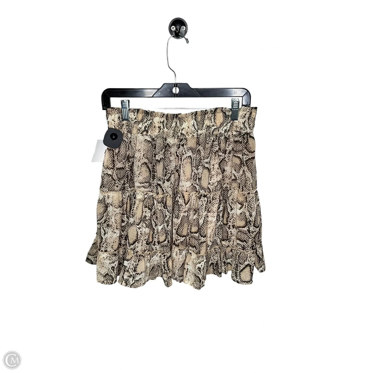 Skirt Mini & Short By Entro In Snakeskin Print, Size: 12