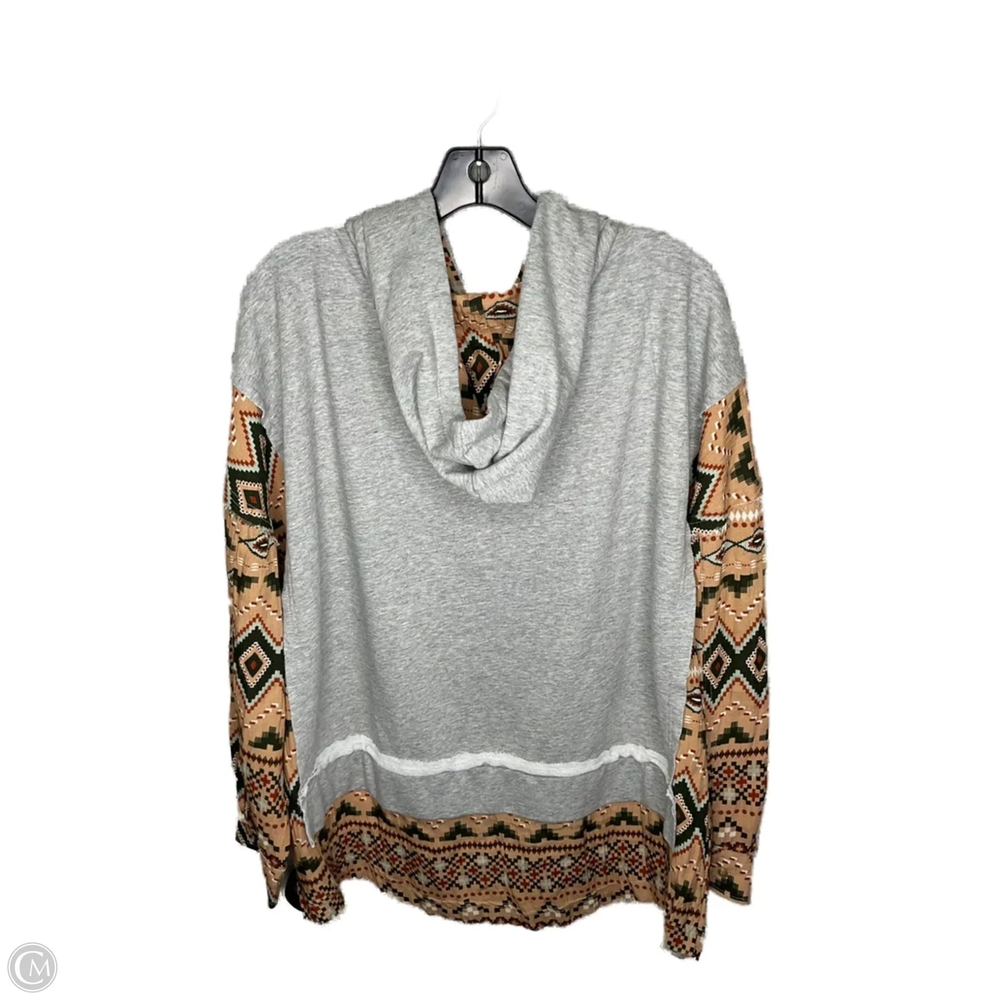 Sweatshirt Hoodie By Clothes Mentor In Grey, Size: L