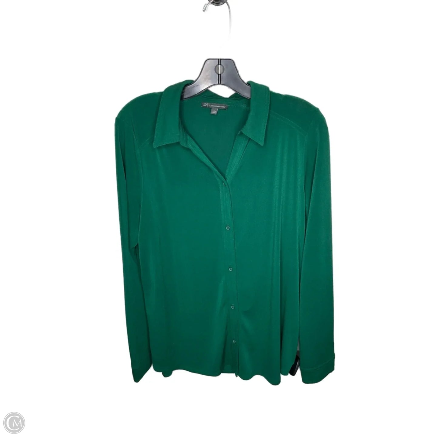 Top Long Sleeve Basic By Adrianna Papell In Green, Size: L