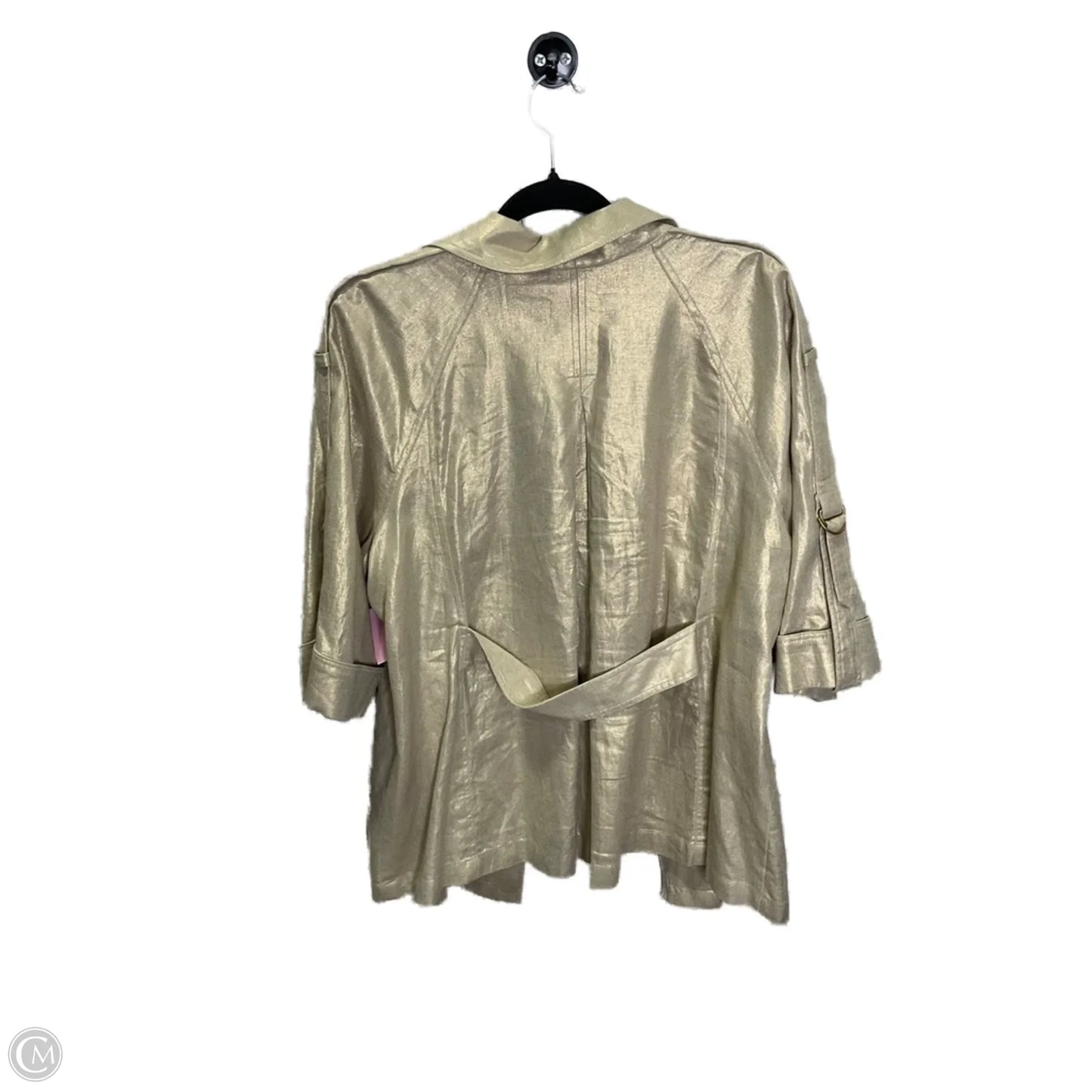Blazer By Clothes Mentor In Gold, Size: 1x