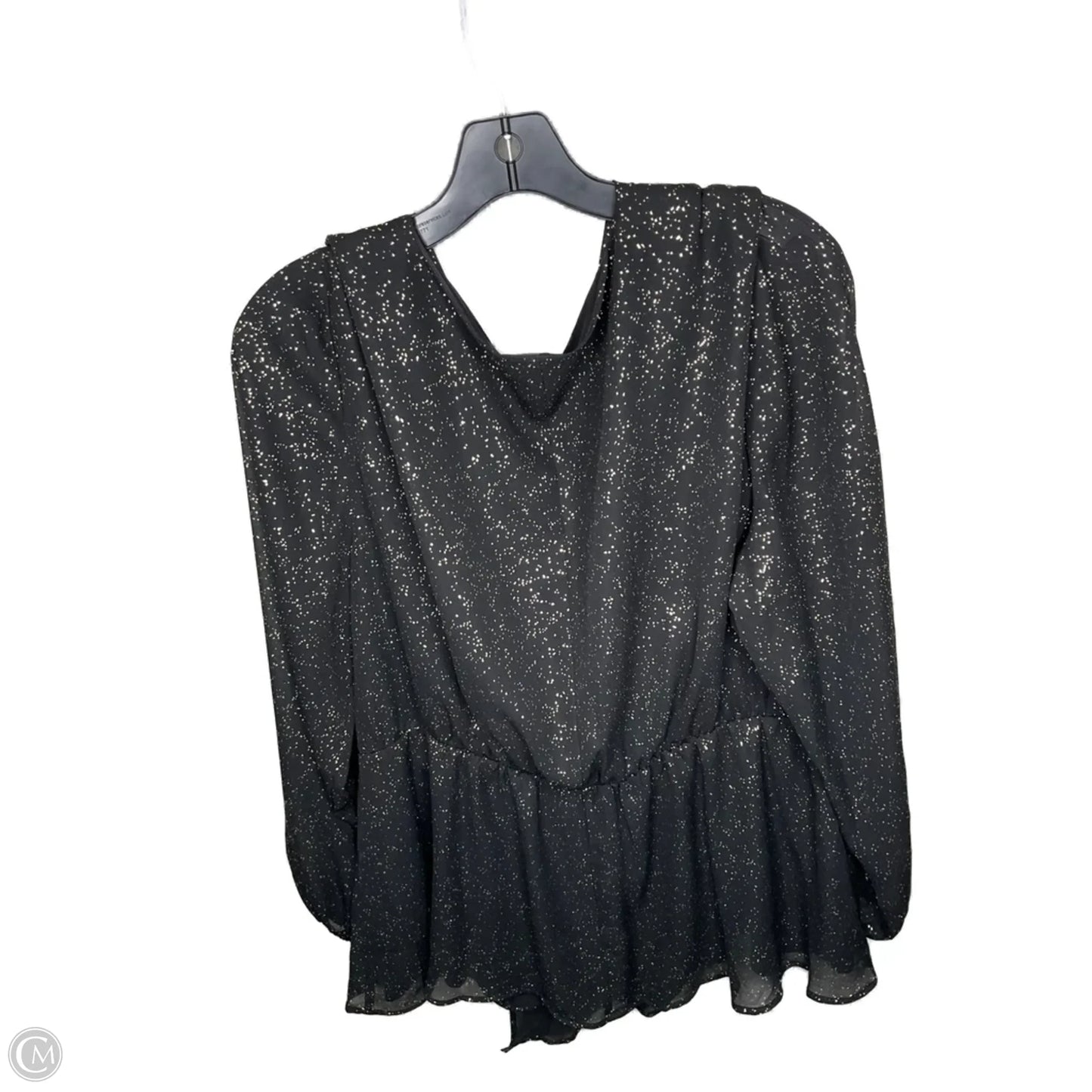 Top Long Sleeve By Lane Bryant In Black & Gold, Size: 1x