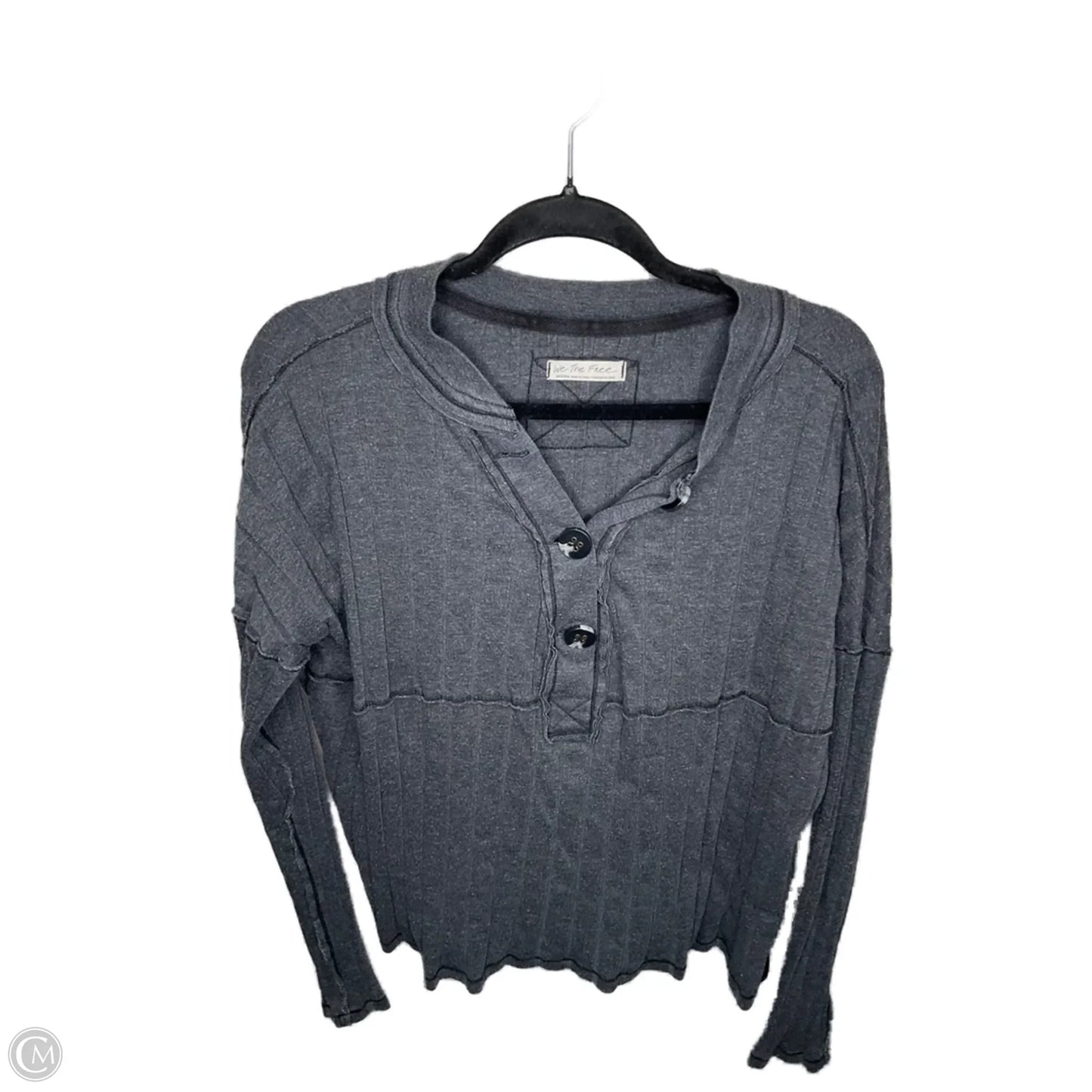 Top Long Sleeve By We The Free In Grey, Size: M