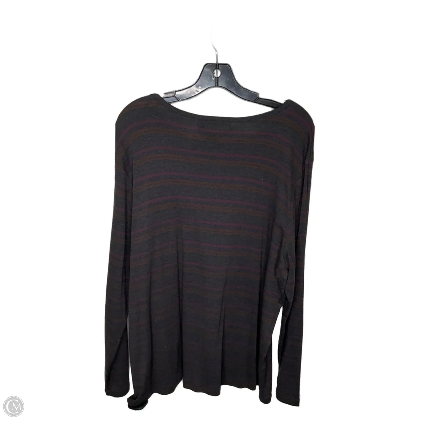 Top Long Sleeve By Lauren By Ralph Lauren In Striped Pattern, Size: 3x