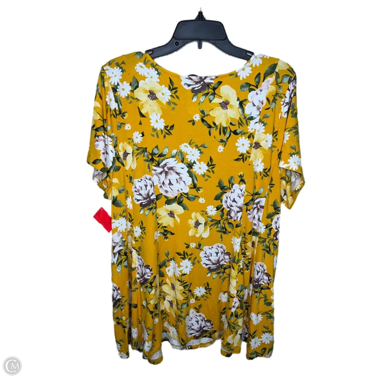 Top Short Sleeve By Torrid In Yellow, Size: 3x