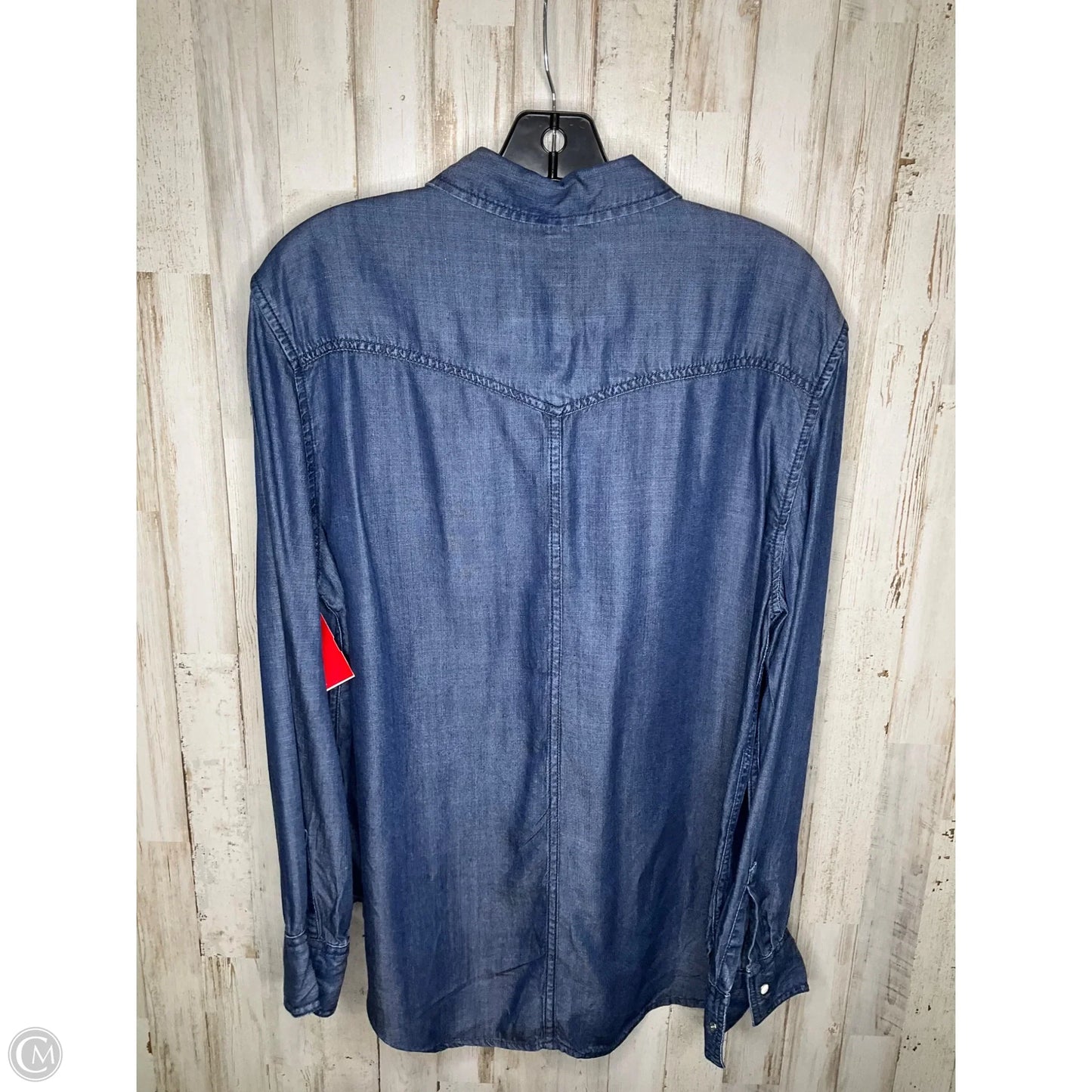Top Long Sleeve By Lola River In Blue Denim, Size: M