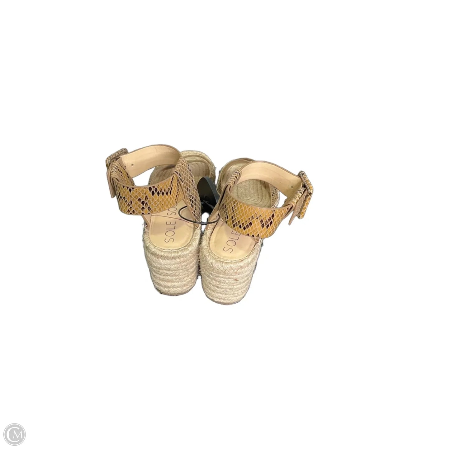 Sandals Heels Platform By Sole Society In Snakeskin Print, Size: 7.5